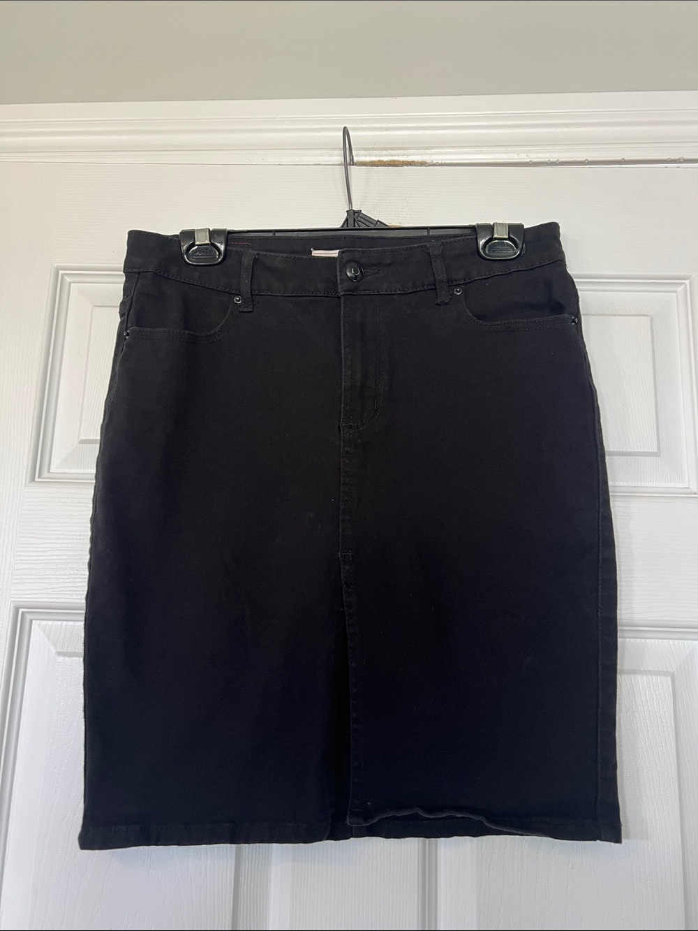 Adam Levine Collection Black Mini Denim Skirt